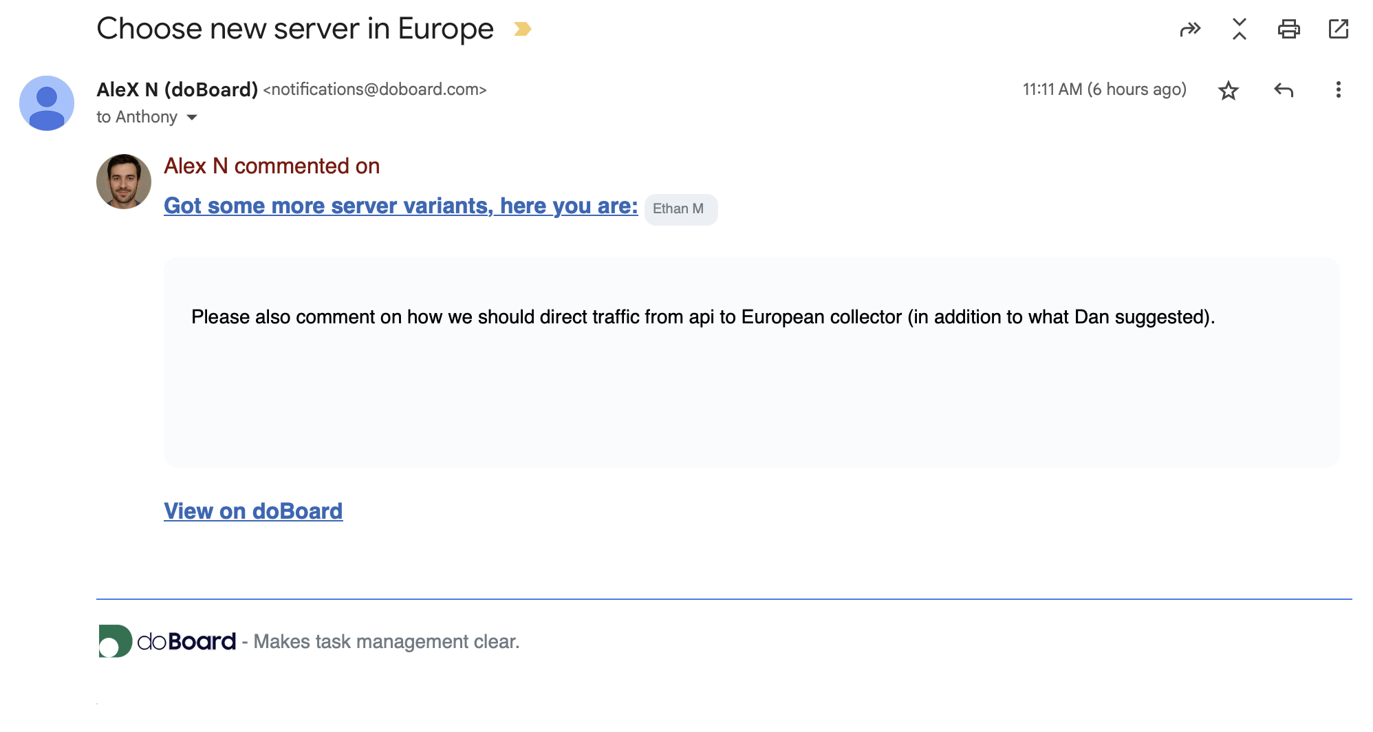 Email notifications are a base of project management collaboration