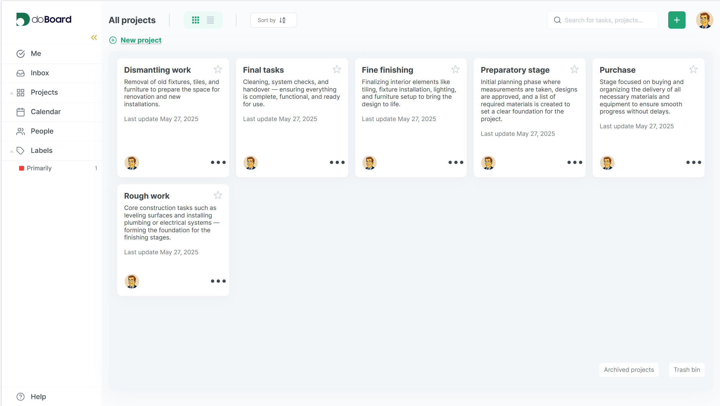 doBoard project list